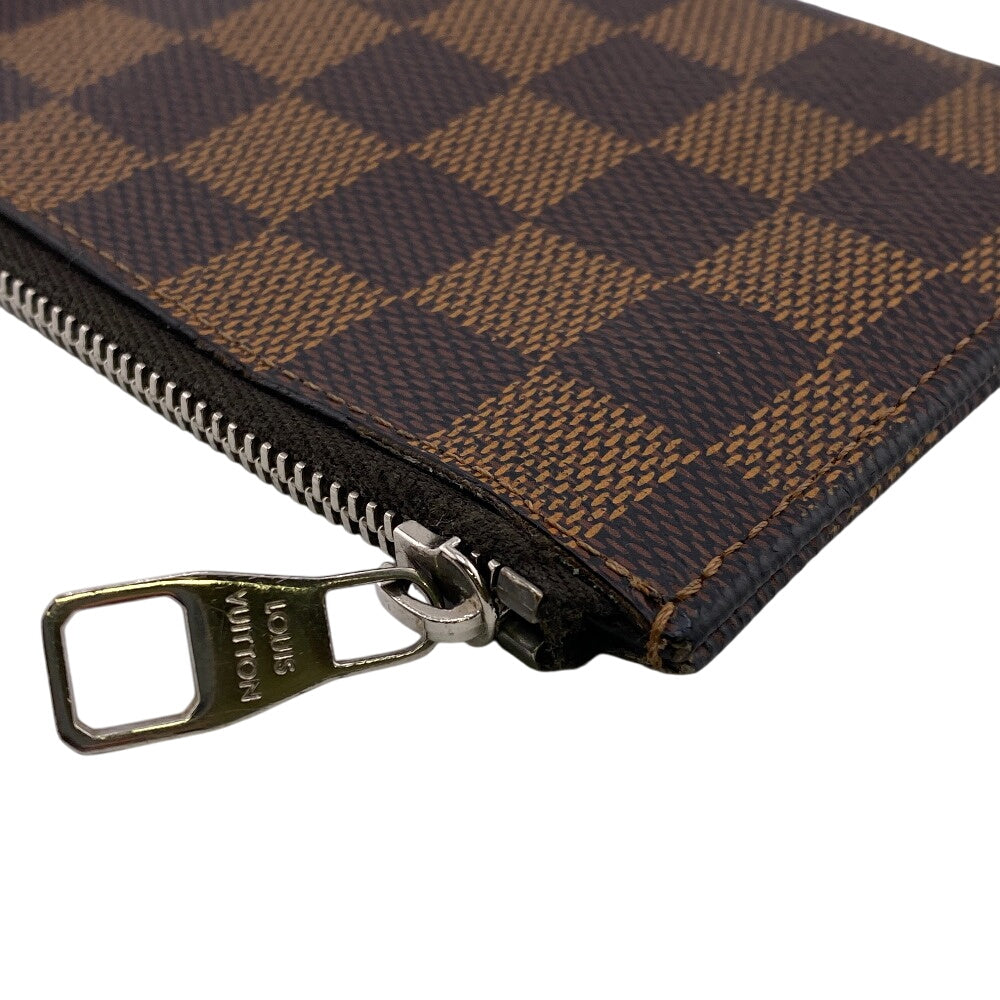 LOUIS VUITTON Coin case N63279 leather Brown Damier Ebene Portemone NM