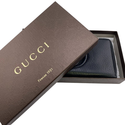 GUCCI Long Wallet Purse 308004 leather black Soho Interlocking G