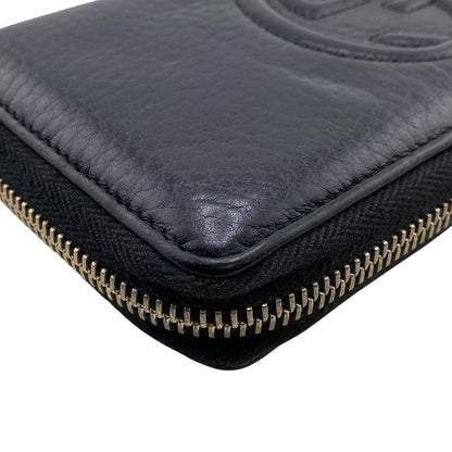 GUCCI Long Wallet Purse 308004 leather black Soho Interlocking G