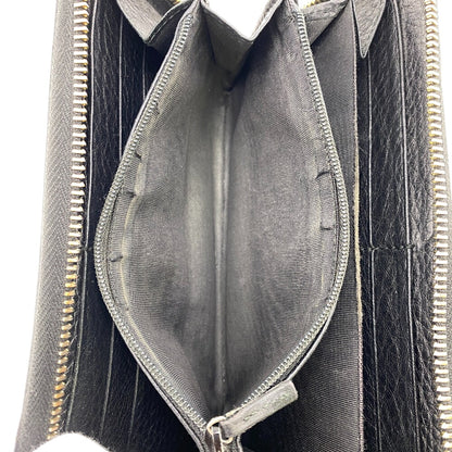GUCCI Long Wallet Purse 308004 leather black Soho Interlocking G