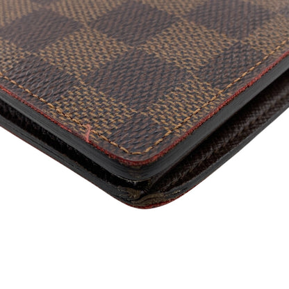 LOUIS VUITTON Long Wallet Purse N60017 leather Brown Damier Ebene Portefeuille Brazza