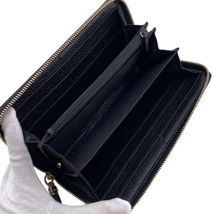 GUCCI Long Wallet Purse 598187 leather black Soho
