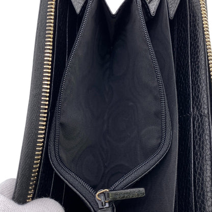 GUCCI Long Wallet Purse 598187 leather black Soho