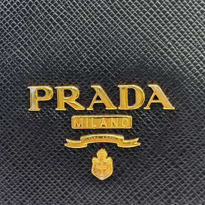 PRADA Bifold Wallet 1MV204 Leather, Saffiano NERO