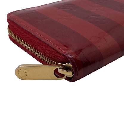 LOUIS VUITTON Long Wallet Purse M91718 PVC coated canvas Red Monogram Vernis Leyure
