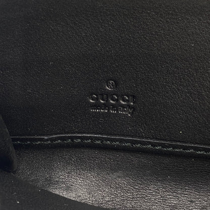GUCCI Long Wallet Purse 112724・496334 leather black Guccisima