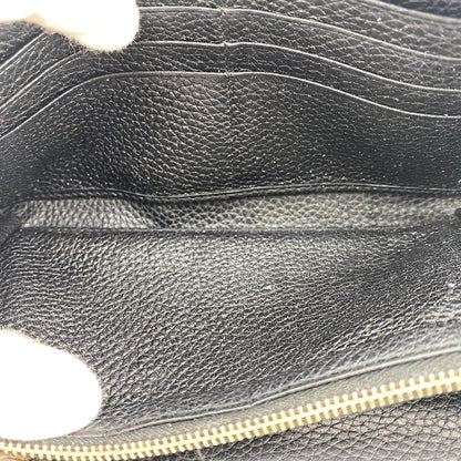 PRADA Long Wallet Purse 1ML506 leather black Safiano Round zipper