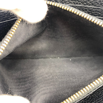 PRADA Long Wallet Purse 1ML506 leather black Safiano Round zipper