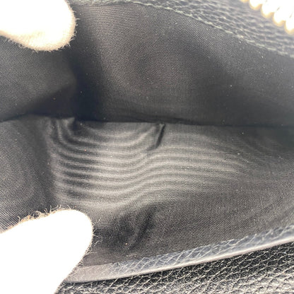 PRADA Long Wallet Purse 1ML506 leather black Safiano Round zipper