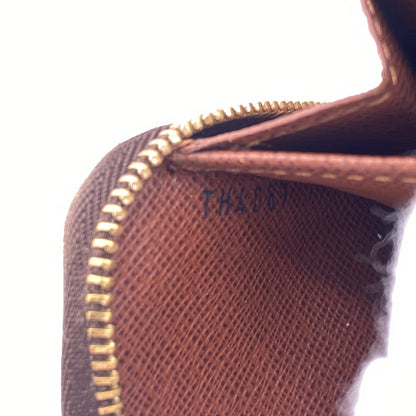 LOUIS VUITTON Coin case M60067 leather Brown Monogram Zip around purse