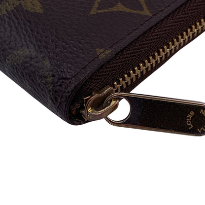 LOUIS VUITTON Coin case M60067 leather Brown Monogram Zip around purse