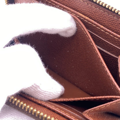 LOUIS VUITTON Coin case M60067 leather Brown Monogram Zip around purse