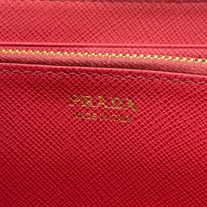 PRADA Long Wallet Purse leather pink Safiano