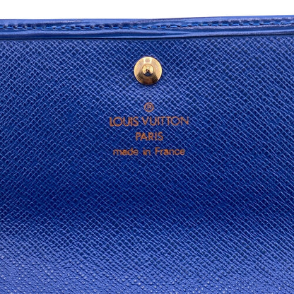 LOUIS VUITTON Tri-fold wallet M63715 leather blue Epi Porte TresorEtui Papie