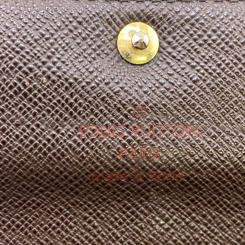 LOUIS VUITTON Long Wallet Purse N61726 leather Brown Damier Ebene Portefeuille Sara