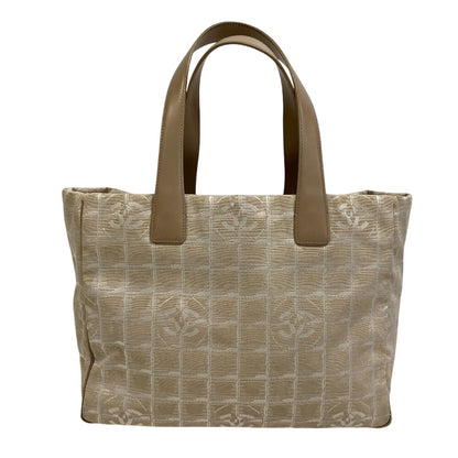 CHANEL Tote Bag Canvas, Leather beige New Travel Line MM
