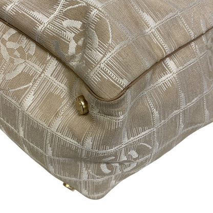 CHANEL Tote Bag Canvas, Leather beige New Travel Line MM
