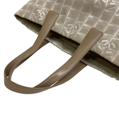 CHANEL Tote Bag Canvas, Leather beige New Travel Line MM