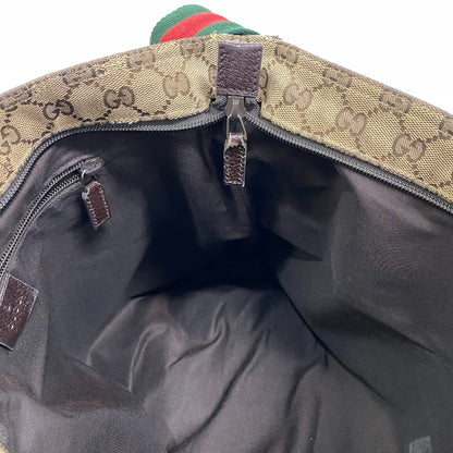 GUCCI Shoulder Bag 189751 GG canvas, leather beige GG canvas