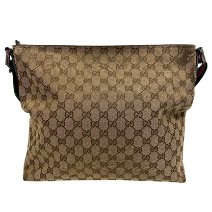 GUCCI Shoulder Bag 189751 GG canvas, leather beige GG canvas