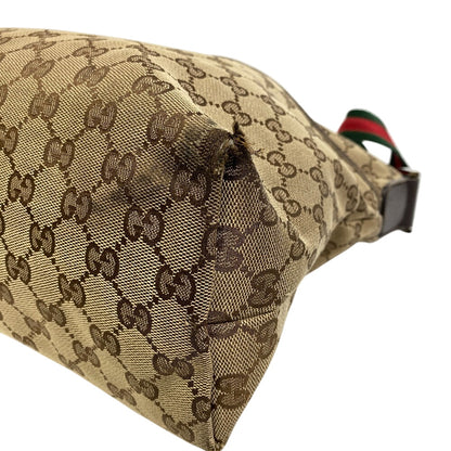 GUCCI Shoulder Bag 189751 GG canvas, leather beige GG canvas