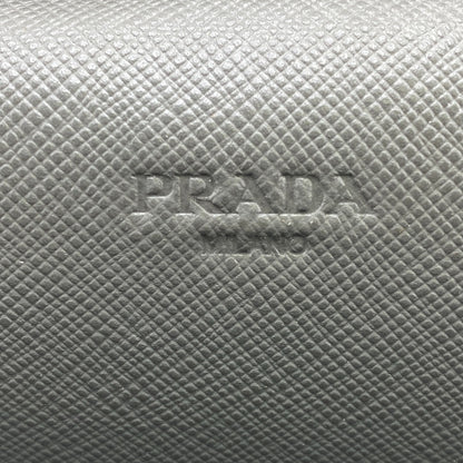 PRADA Long Wallet Purse Leather, Saffiano gray