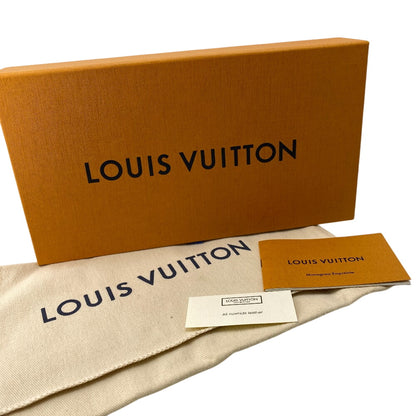 LOUIS VUITTON Long Wallet Purse M62121 leather Navy Monogram Ann Platt Zippy wallet
