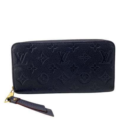 LOUIS VUITTON Long Wallet Purse M62121 leather Navy Monogram Ann Platt Zippy wallet