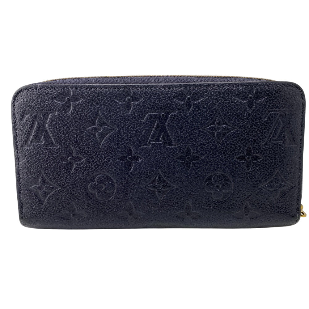 LOUIS VUITTON Long Wallet Purse M62121 leather Navy Monogram Ann Platt Zippy wallet