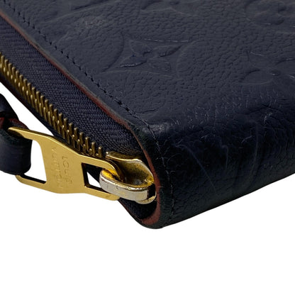 LOUIS VUITTON Long Wallet Purse M62121 leather Navy Monogram Ann Platt Zippy wallet