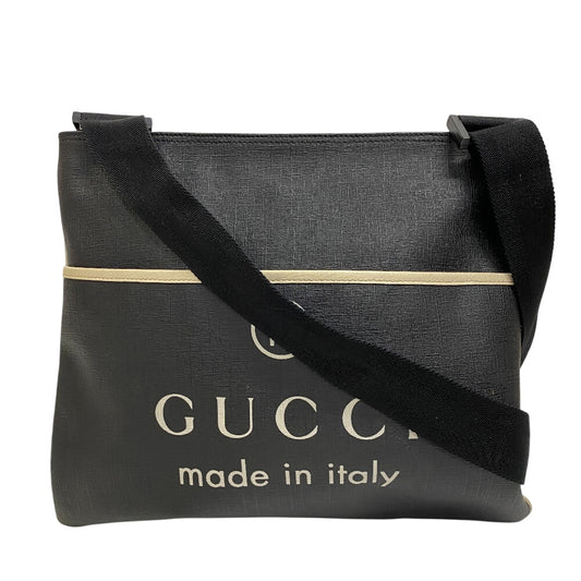 GUCCI Shoulder Bag PVC, Canvas black