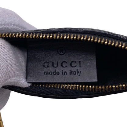 GUCCI Coin case 447964 leather black GG Shima