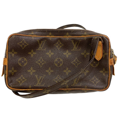 LOUIS VUITTON Shoulder Bag M51828 Monogram canvas, leather Brown Monogram Marley Bandouliere Pochette