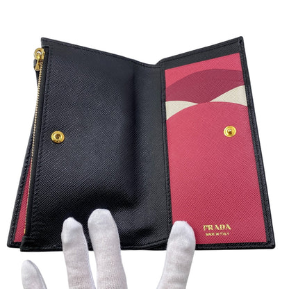 PRADA Bifold Wallet 1ML009 leather black Safiano
