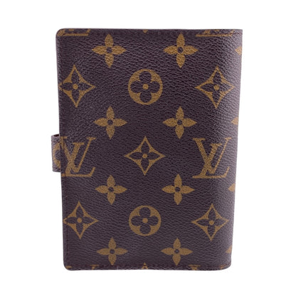 LOUIS VUITTON Notebook cover R20005 Leather, Brown Brown Monogram Agenda PM