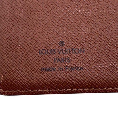 LOUIS VUITTON Notebook cover R20005 leather Brown Monogram Agenda PM