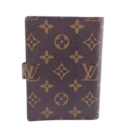 LOUIS VUITTON Notebook cover R20005 leather Brown Monogram Agenda PM
