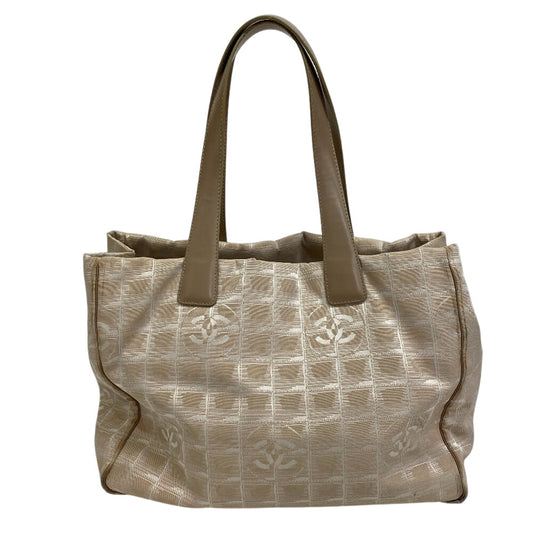 CHANEL Tote Bag Nylon, Leather beige New Travel Line Tote MM
