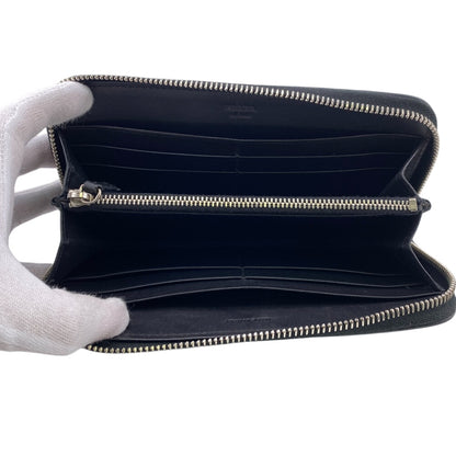 PRADA Long Wallet Purse Nylon black Test Heart Jewel Wallet