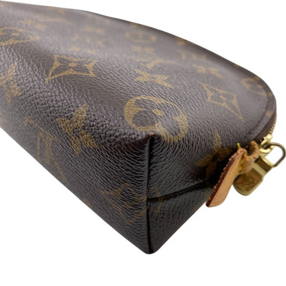 LOUIS VUITTON Pouch M47515 leather Brown Monogram Pochette CosmetiquePM