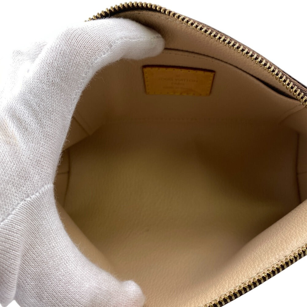 LOUIS VUITTON Pouch M47515 leather Brown Monogram Pochette CosmetiquePM