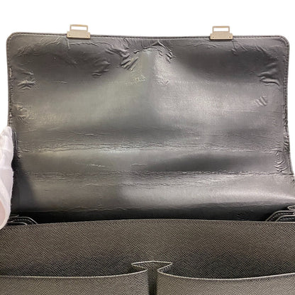 LOUIS VUITTON Business bag M30802 Taiga Leather black Taiga SELVIET Kazan