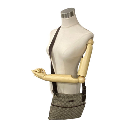 GUCCI Shoulder Bag 141626 canvas beige GG Supreme
