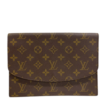 LOUIS VUITTON Pochette M51940 leather Brown Monogram Mule 23