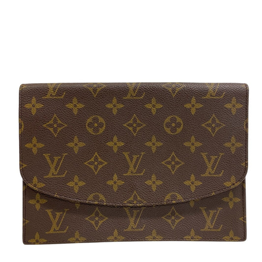 LOUIS VUITTON Pochette M51940 leather Brown Monogram Mule 23