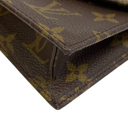 LOUIS VUITTON Pochette M51940 leather Brown Monogram Mule 23