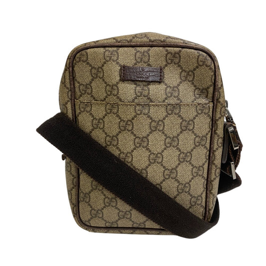 GUCCI Shoulder Bag 122754 PVC coated canvas beige GG Supreme