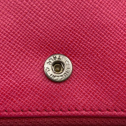 PRADA Bifold Wallet M605 leather pink Safiano Zip wallet