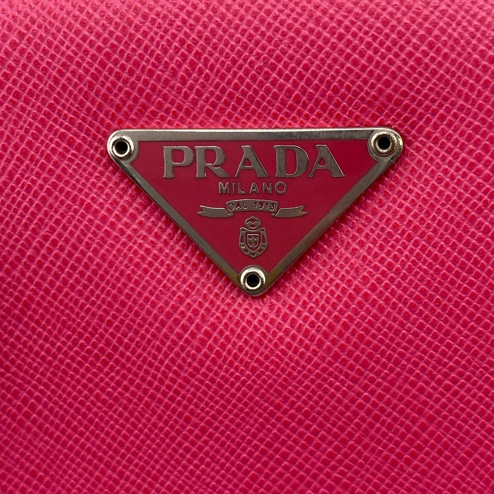 PRADA Bifold Wallet M605 leather pink Safiano Zip wallet