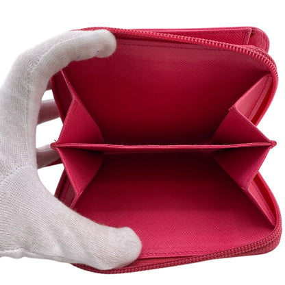 PRADA Bifold Wallet M605 leather pink Safiano Zip wallet